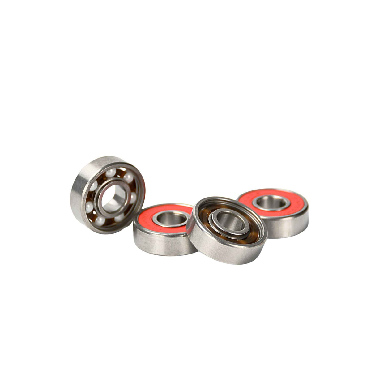 White Ceramic High Speed 8mm Bearings - JT Skate