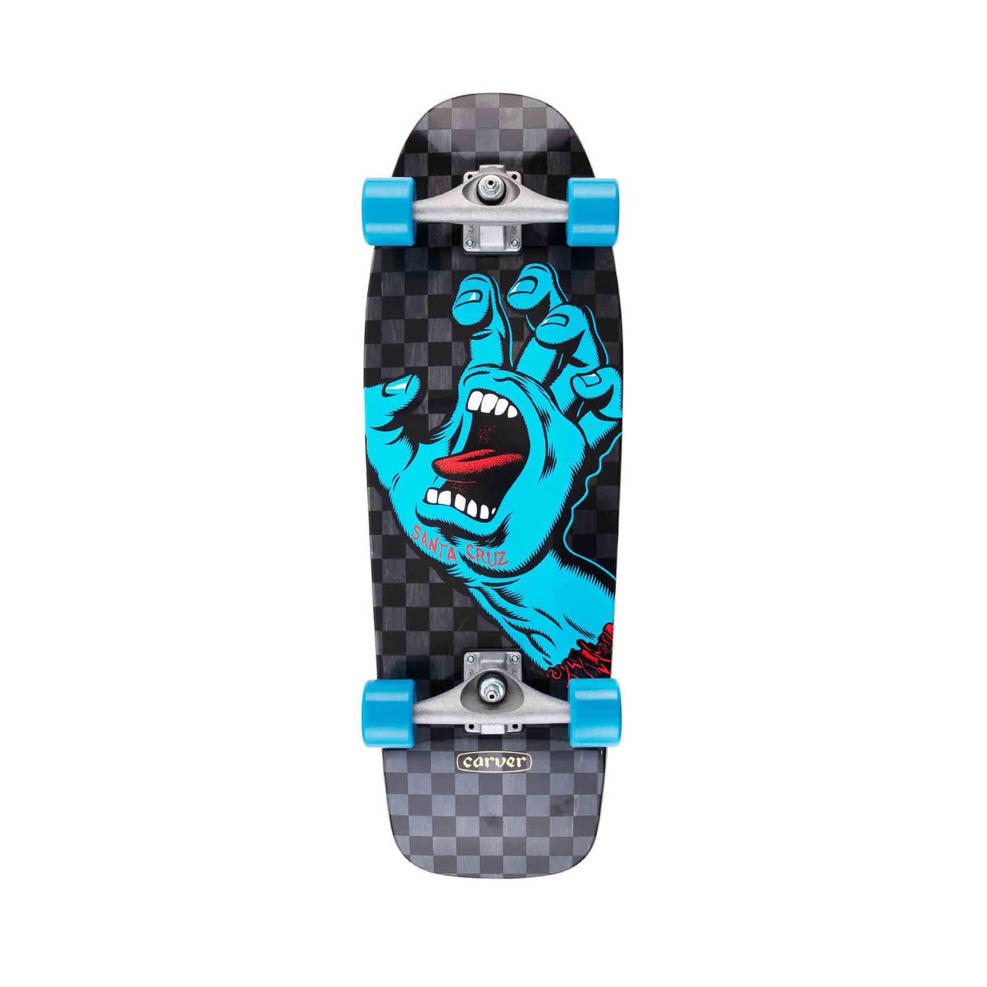 Screaming Hand Carver Check Surf Skate 9.8" X 30.2" - Santa Cruz - JT Skateboard
