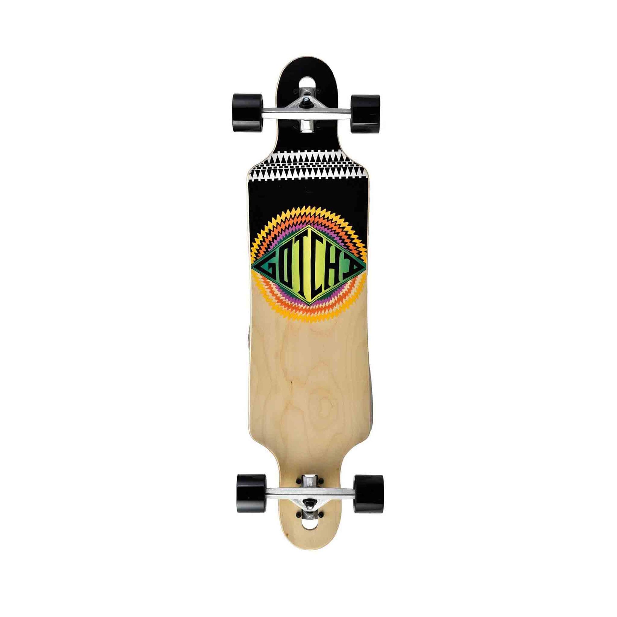 Gotcha Drop Through Longboard - Sunburst 36" - JT Skateboard