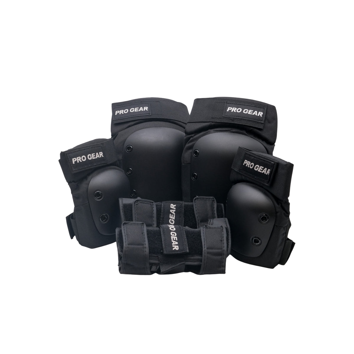 PRO GEAR Adult Skate Pads 3 Set pack - Black