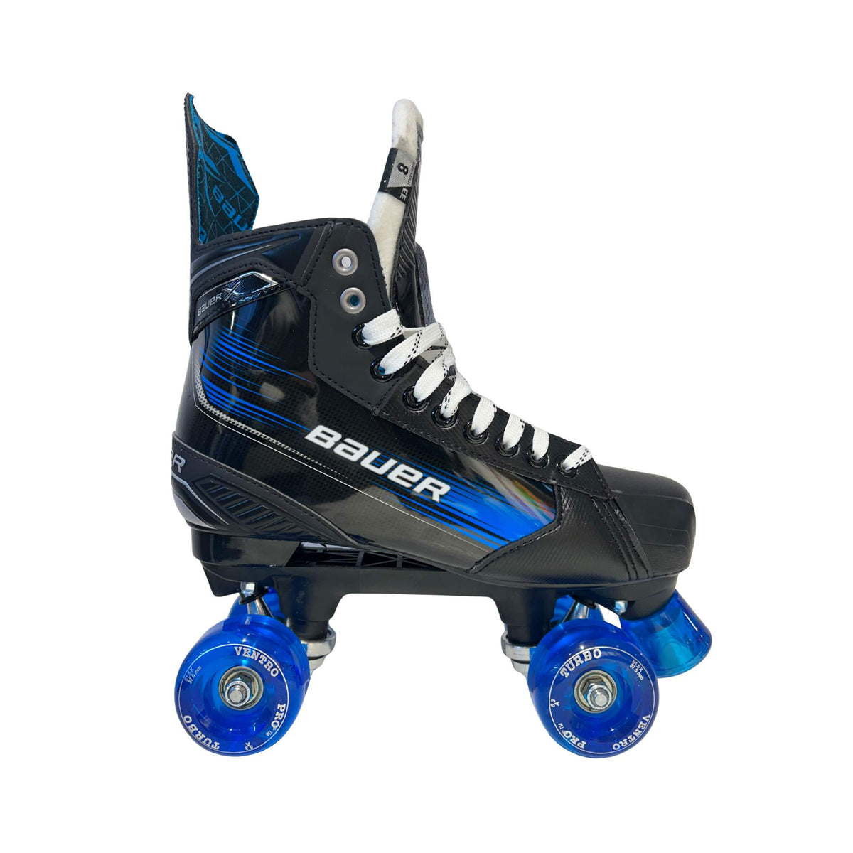 Bauer X Roller Skates with Carbon Fibre Insoles | Playmaker Plates & Ventro Wheels - JT Skate