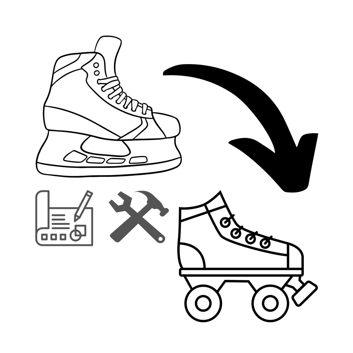 Convert Ice Skates into Roller Skates - JT Skate