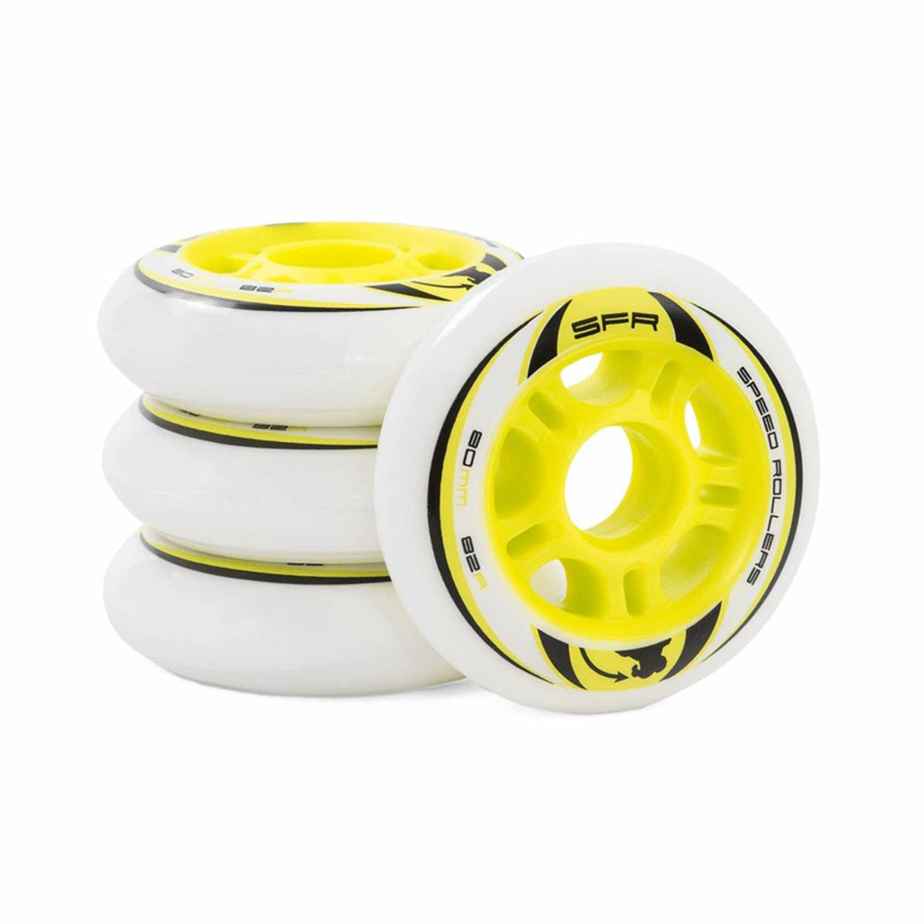 8-Pack 84mm Inline Skate Wheels 84A With Bearings - PU Wheels For Outdoor/Indoor Skating, Replacement Rollerblade Wheels