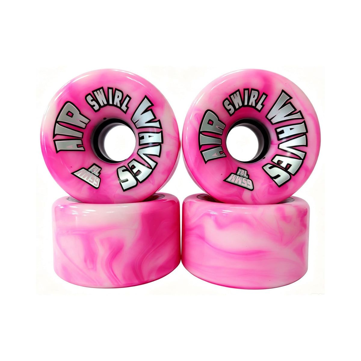 Air Waves Roller Skate Wheels 65mm 78A - Swirl | Clear | Mono Colours