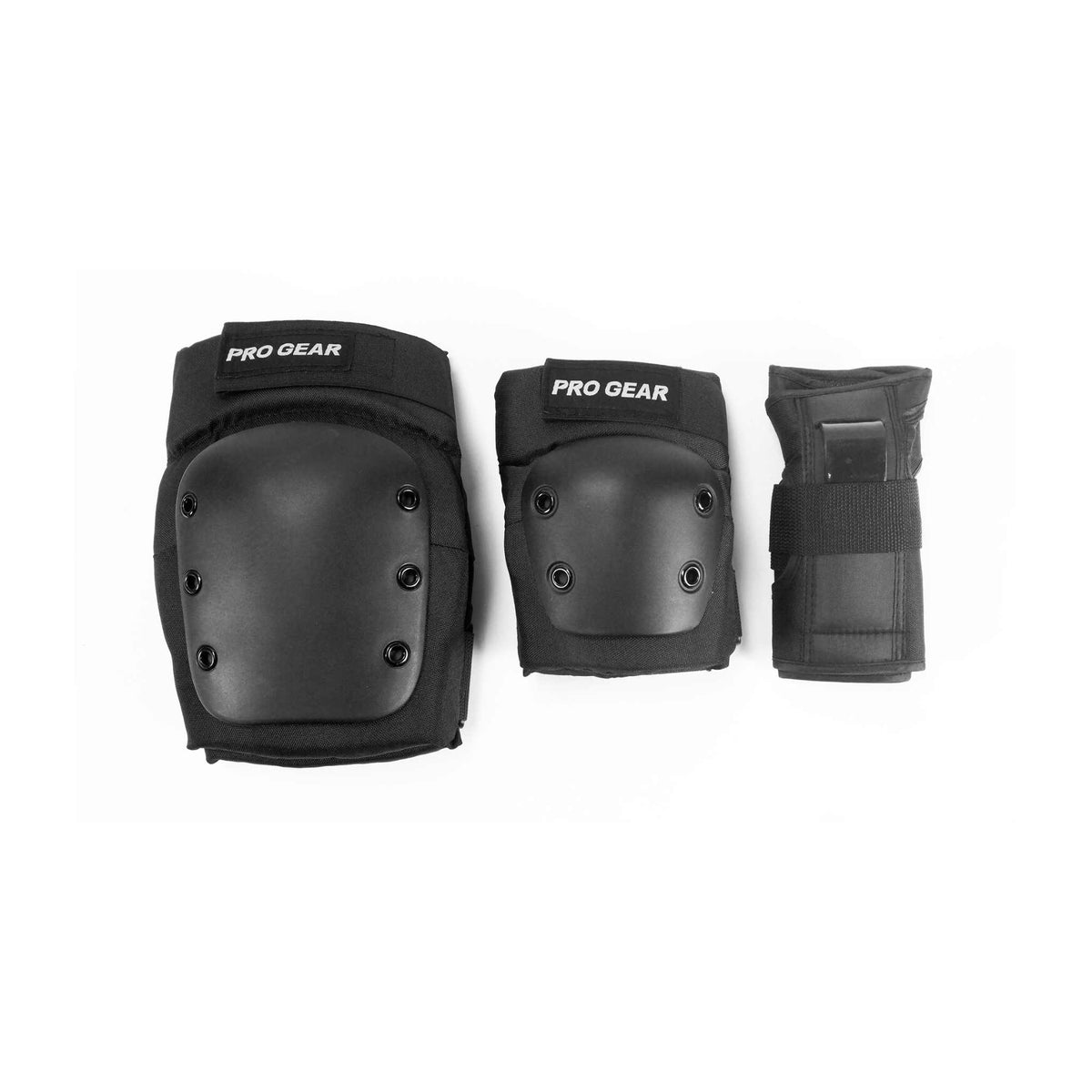 PRO GEAR Adult Skate Pads 3 Set pack - Black