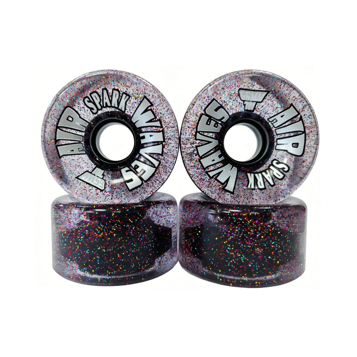 Air Waves Roller Skate Wheels 65mm 78A - Swirl | Clear | Mono Colours