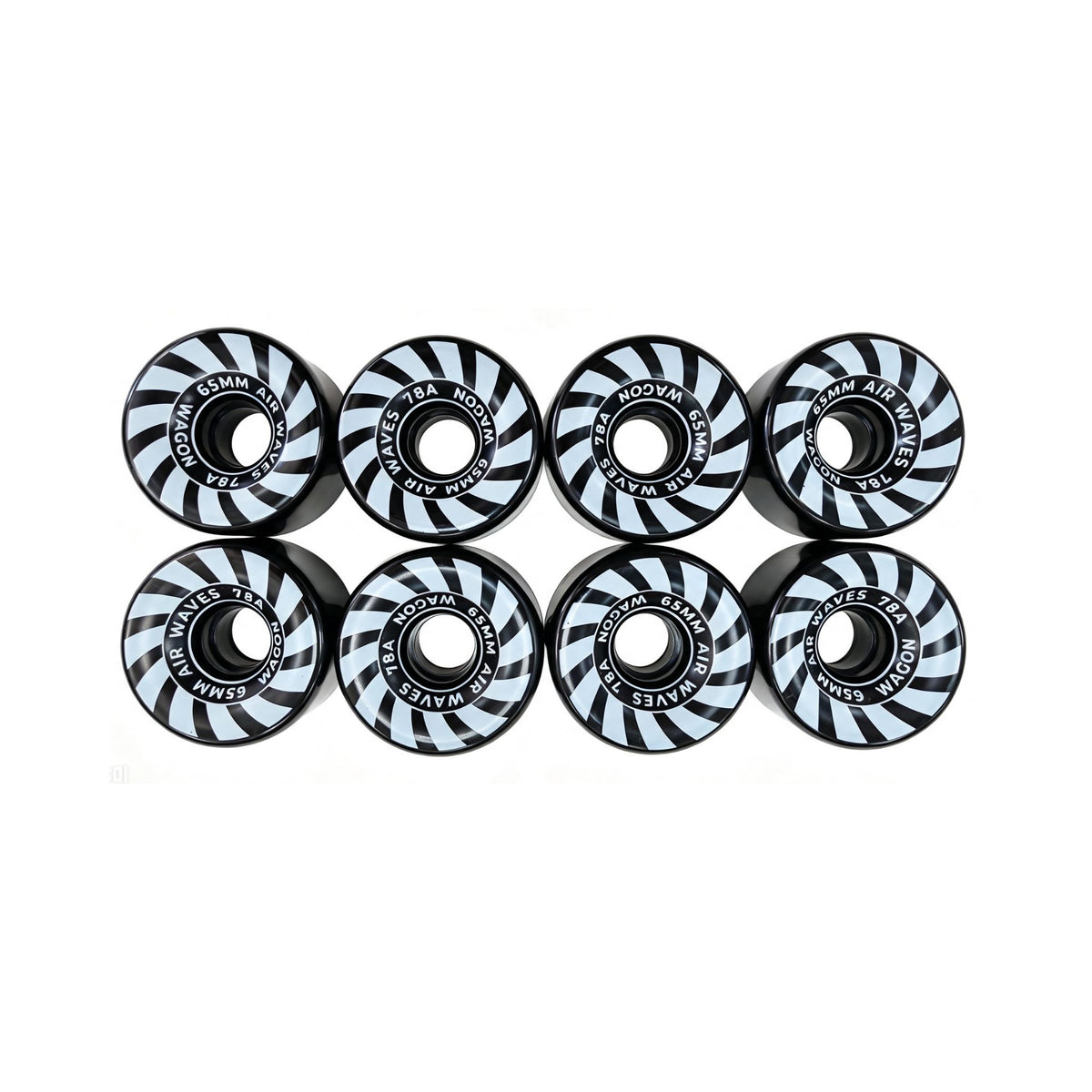 Air Waves Roller Skate Wheels 65mm 78A - Swirl | Clear | Mono Colours