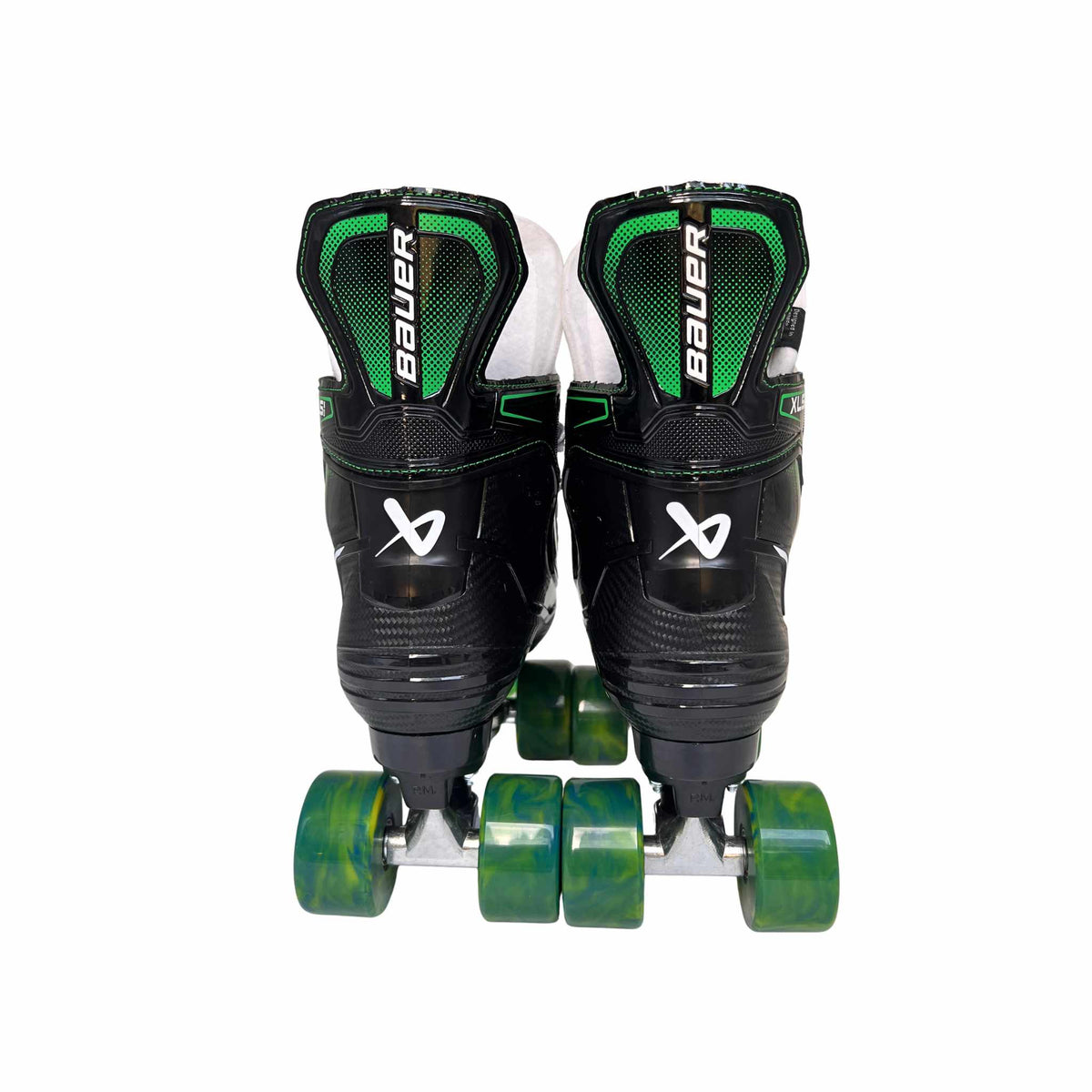 New Bauer XLS 2.0 Roller Skates with Playmaker Plates Set & Airwaves Wheels