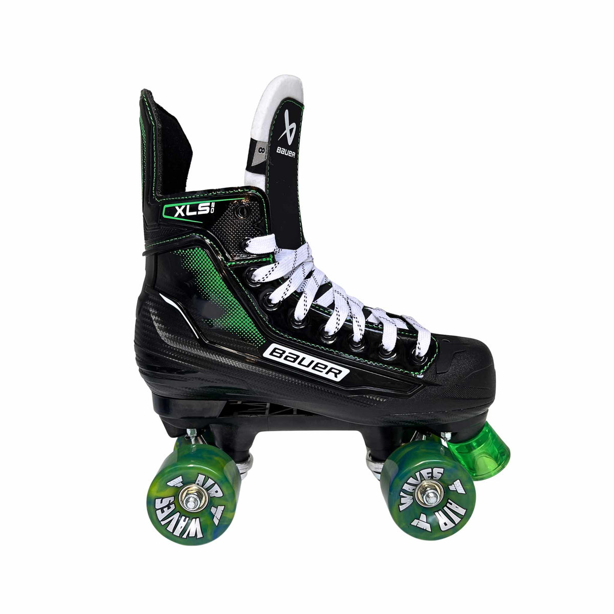 New Bauer XLS 2.0 Roller Skates with Playmaker Plates Set & Airwaves Wheels