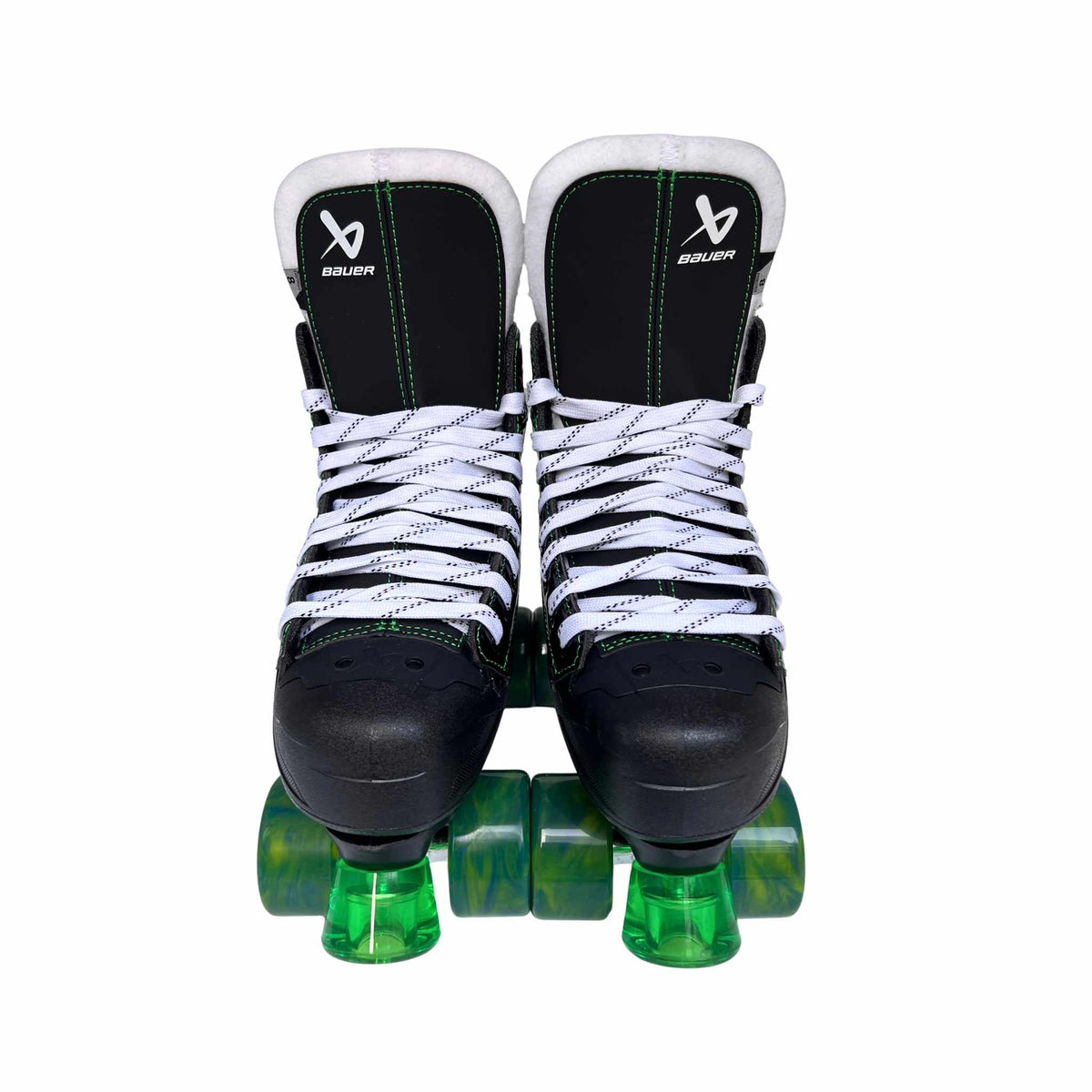 New Bauer XLS 2.0 Roller Skates with Playmaker Plates Set & Airwaves Wheels