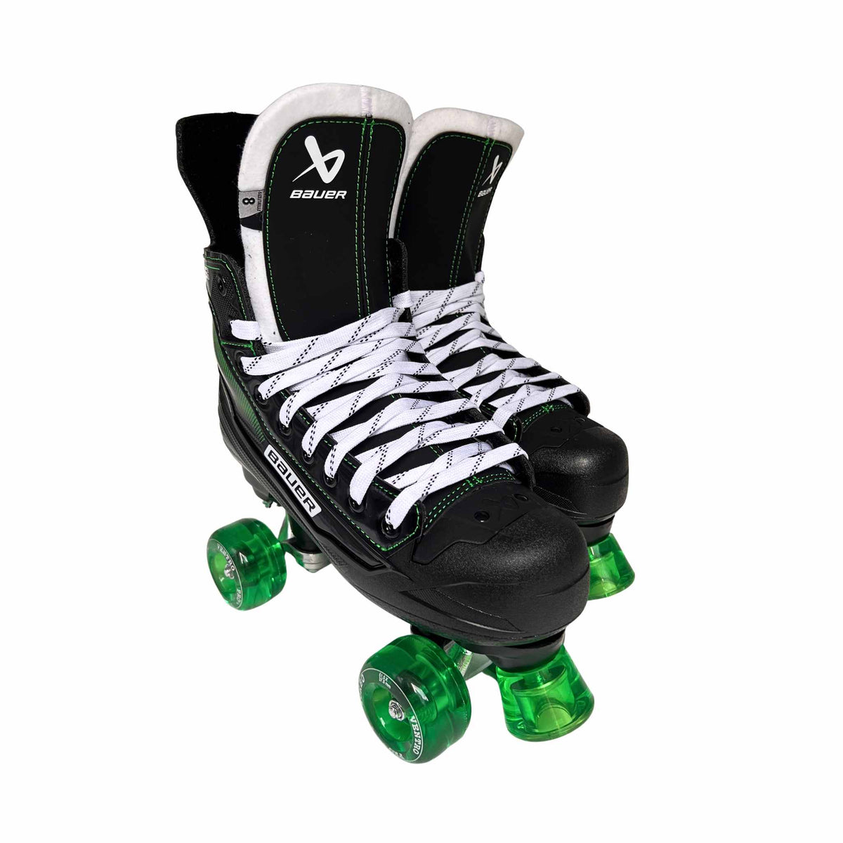 New Bauer XLS 2.0 Roller Skates with Playmaker Plates Set & Ventro Wheels