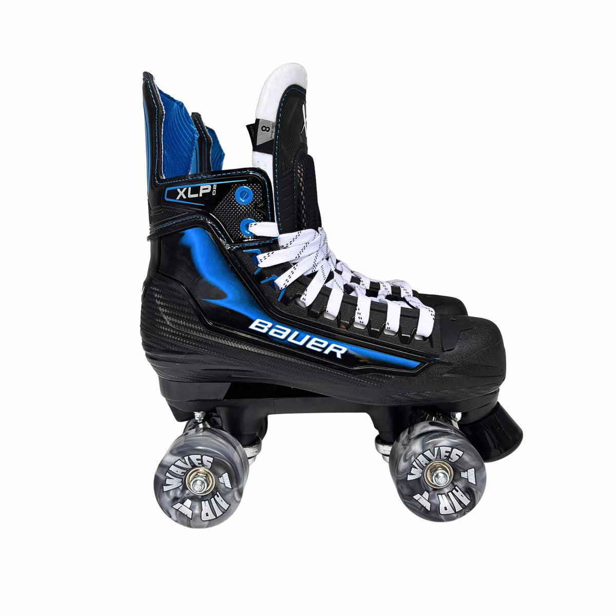 New Bauer XLP 2.0 Roller Skates with Playmaker Plates Set & Airwaves Wheels
