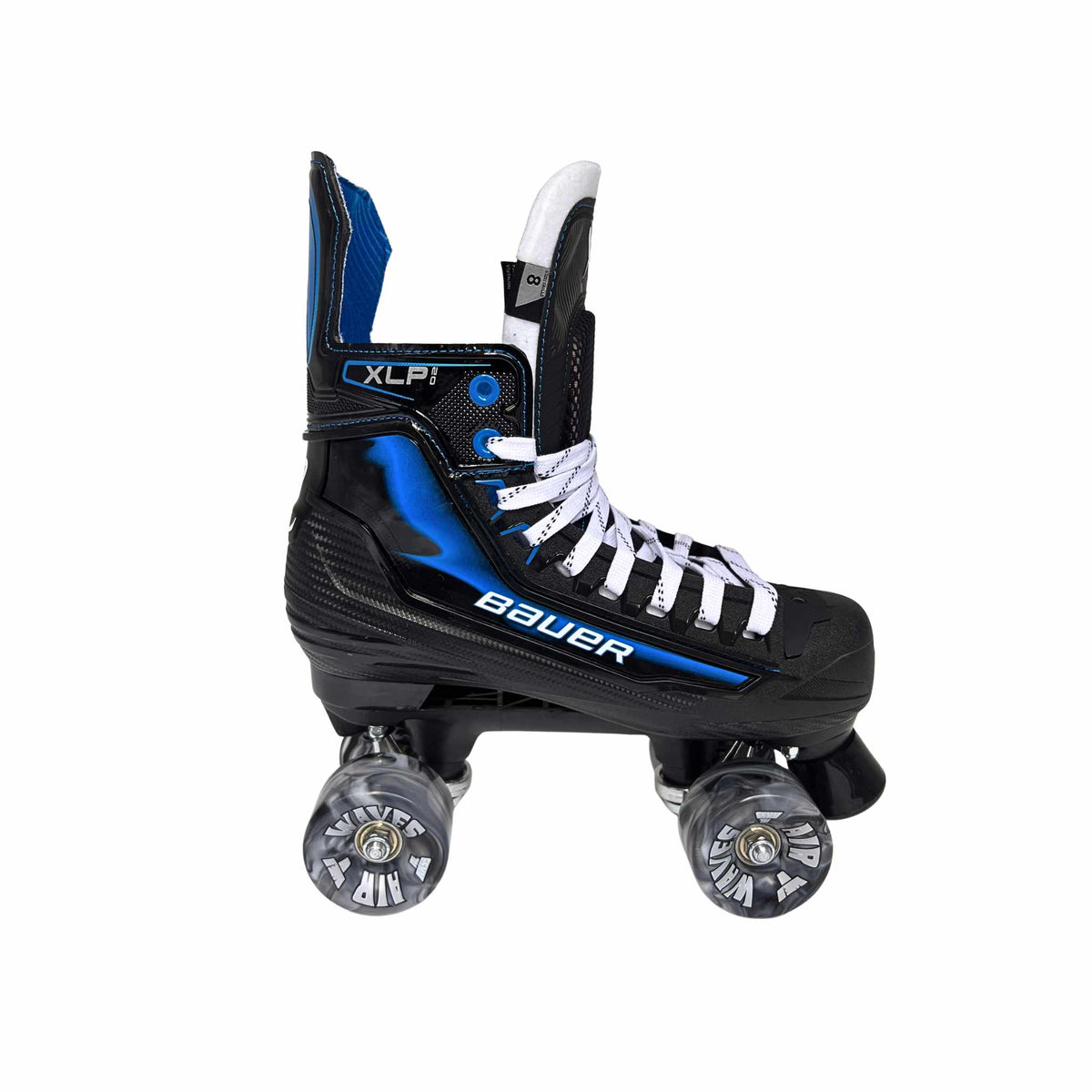 New Bauer XLP 2.0 Roller Skates with Playmaker Plates Set & Airwaves Wheels