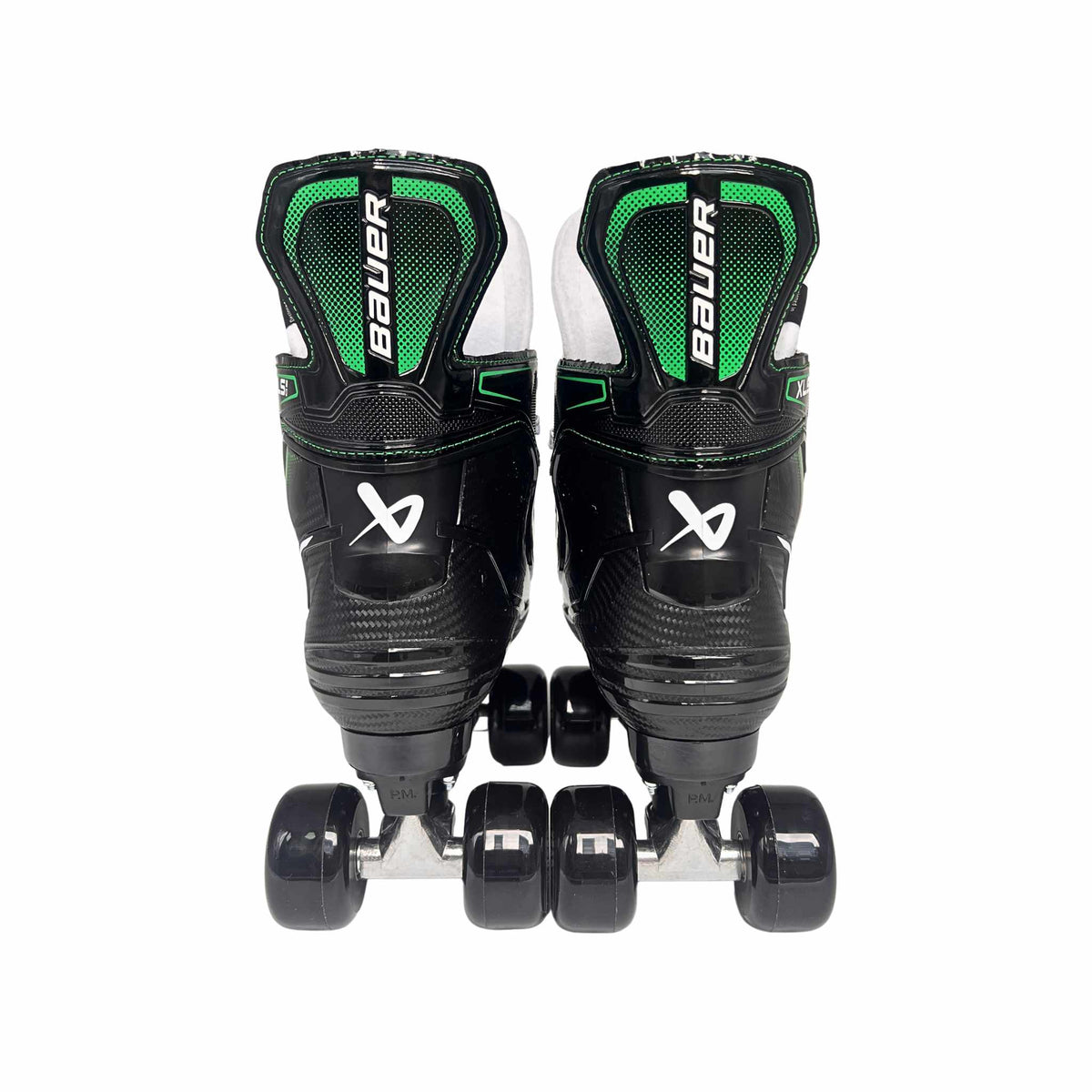 New Bauer XLS 2.0 Roller Skates with Playmaker Plates Set & Ventro Wheels