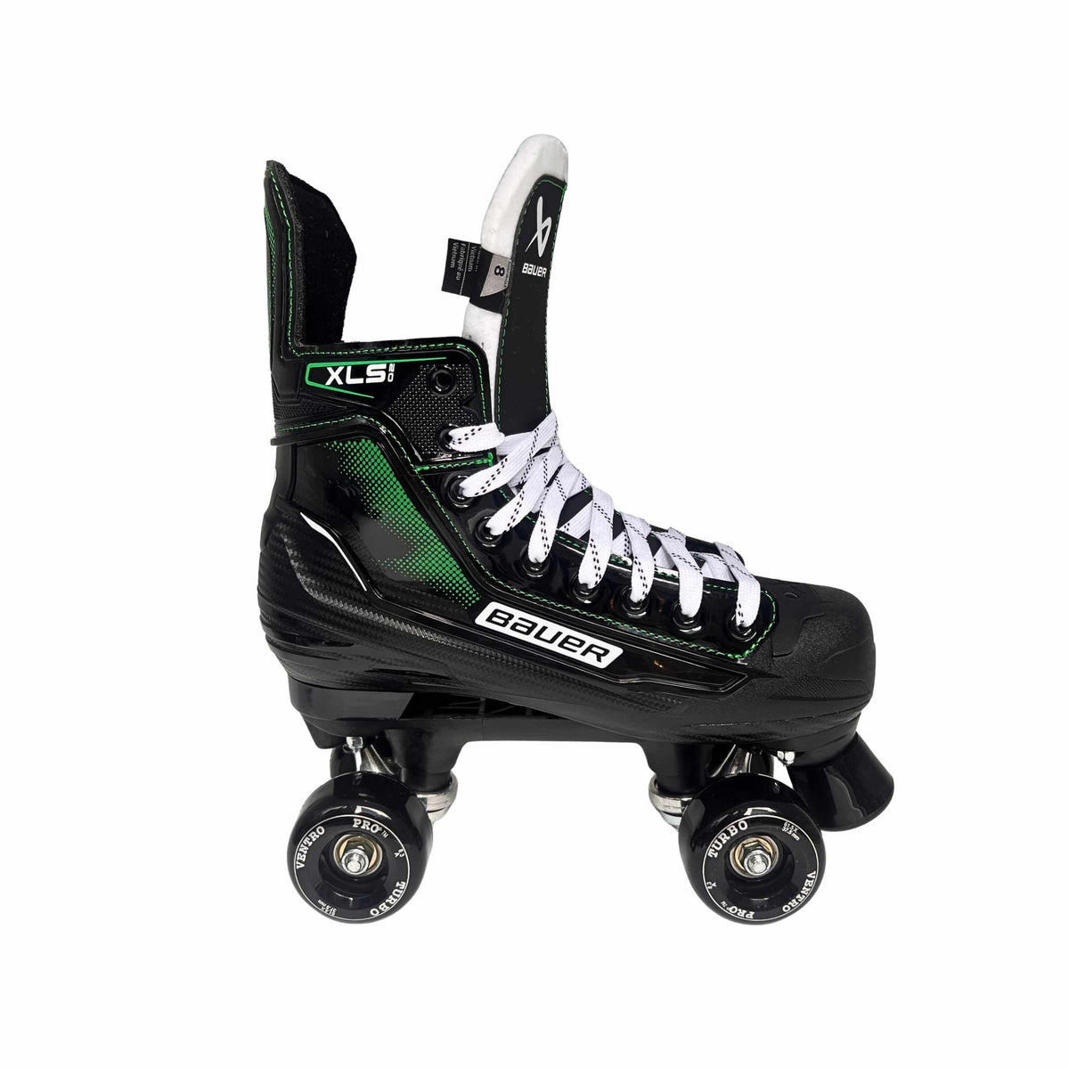 New Bauer XLS 2.0 Roller Skates with Playmaker Plates Set & Ventro Wheels