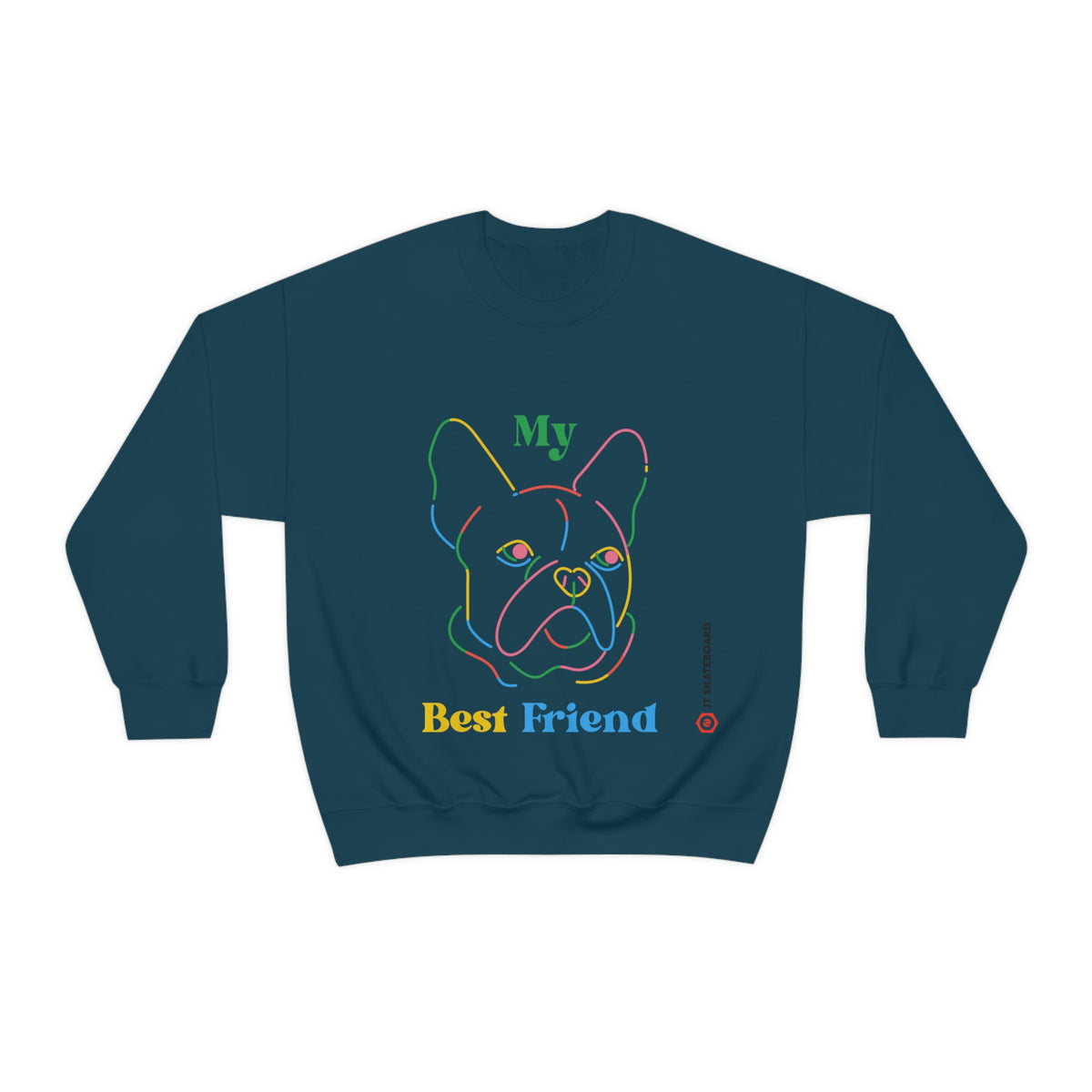 Unisex My Best Friend - Heavy Blend Crewneck Sweatshirt - JT Skateboard
