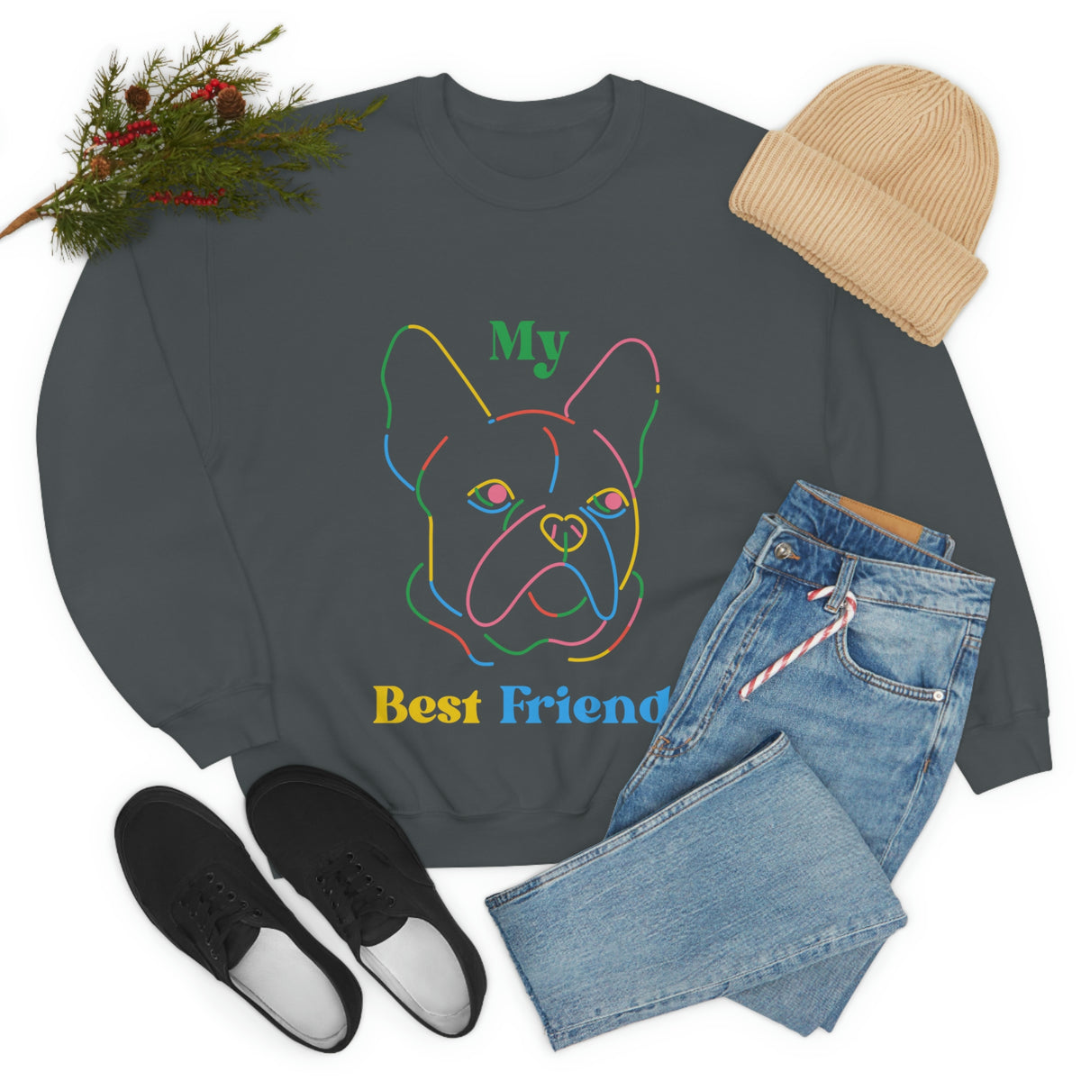 Unisex My Best Friend - Heavy Blend Crewneck Sweatshirt - JT Skateboard