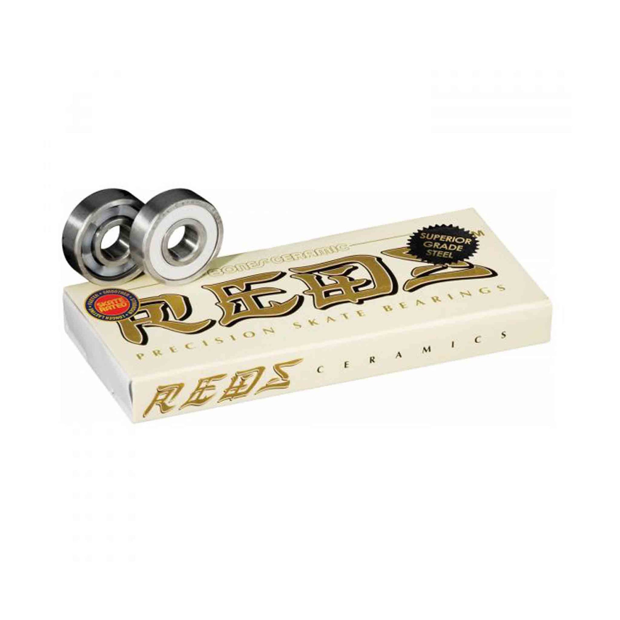 Ceramic Bearings 8-pack - Bones Reds - Roller Skates Parts and Accessories | JT Skate
