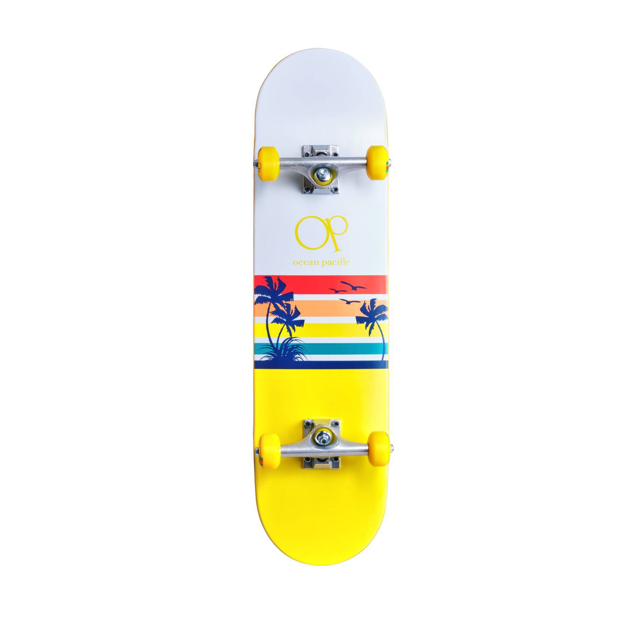 Ocean Pacific Sunset Complete Skateboard 7.75" - Yellow - JT Skateboard