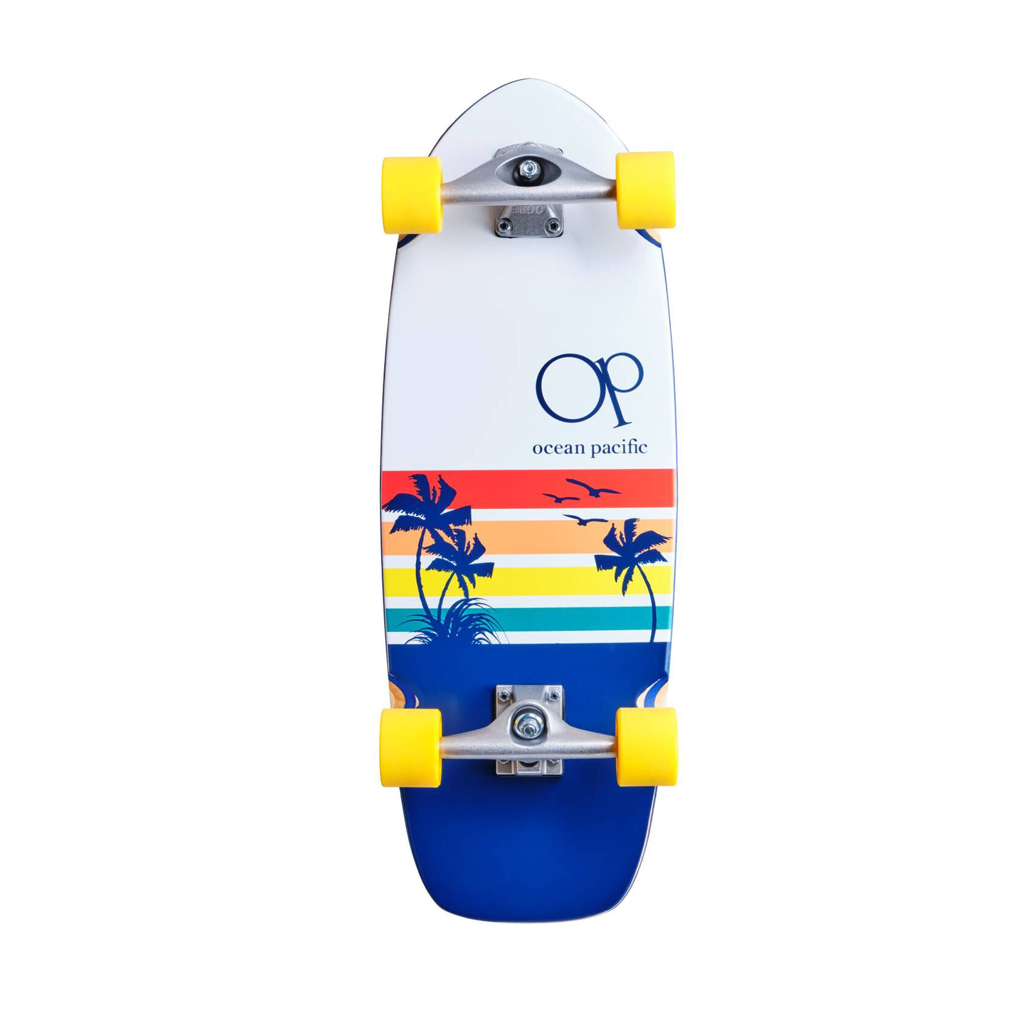 Surf Skateboard 29.5" Ocean Pacific - Sunset White/Navy - JT Skateboard