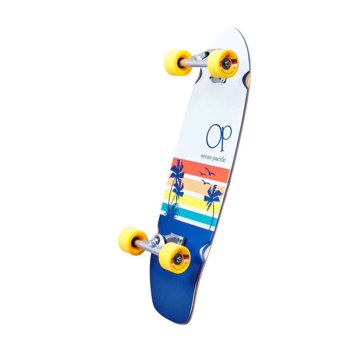 Surf Skateboard 29.5&quot; Ocean Pacific - Sunset White/Navy - JT Skateboard